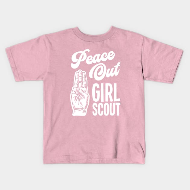 Peace Out Girl Scout Kids T-Shirt by Barn Shirt USA